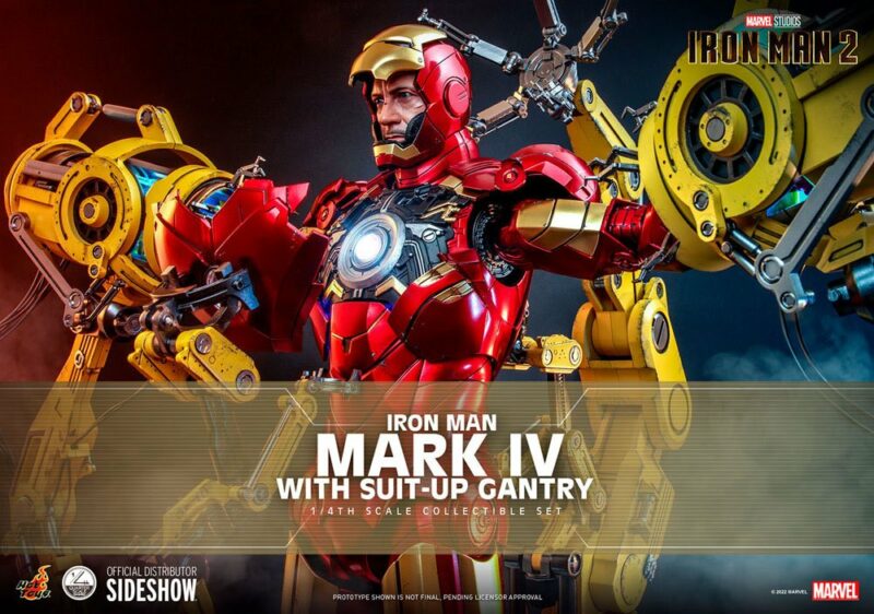 Iron Man 2 Action Figure 1/4 Iron Man Mark IV with Suit-Up Gantry 49 cm - immagine 2