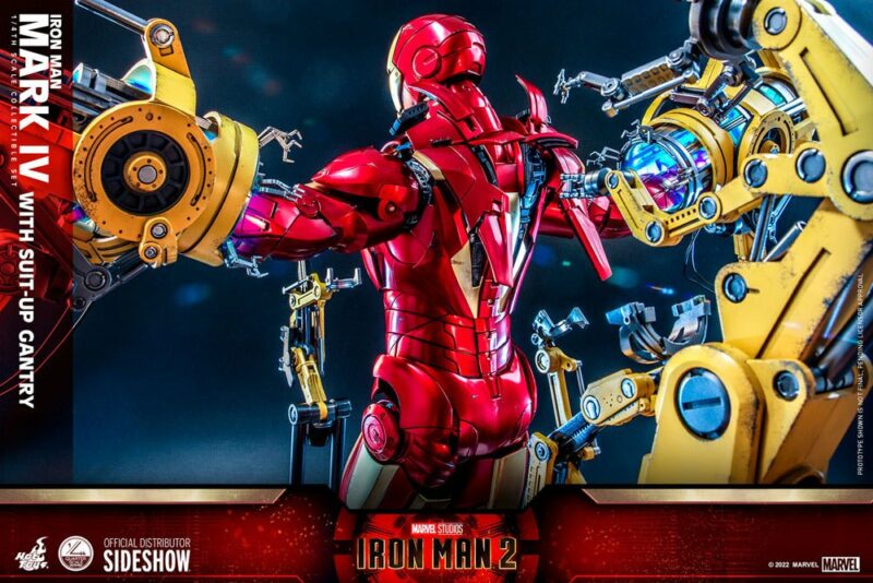 Iron Man 2 Action Figure 1/4 Iron Man Mark IV with Suit-Up Gantry 49 cm - immagine 4
