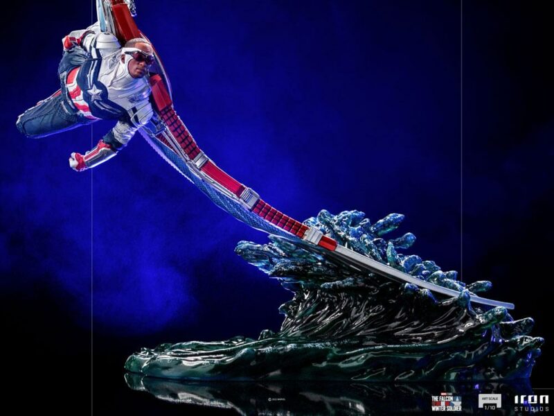 The Falcon and The Winter Soldier BDS Art Scale Statue 1/10 Captain America Sam Wilson Deluxe 46 cm - immagine 3