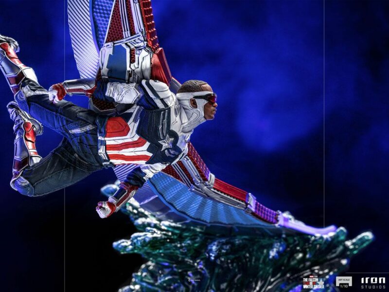 The Falcon and The Winter Soldier BDS Art Scale Statue 1/10 Captain America Sam Wilson Deluxe 46 cm - immagine 2