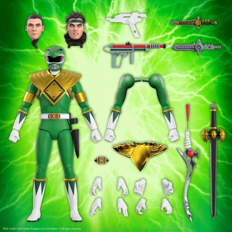 Mighty Morphin Power Rangers Ultimates Action Figure Green Ranger 18 cm - immagine 3