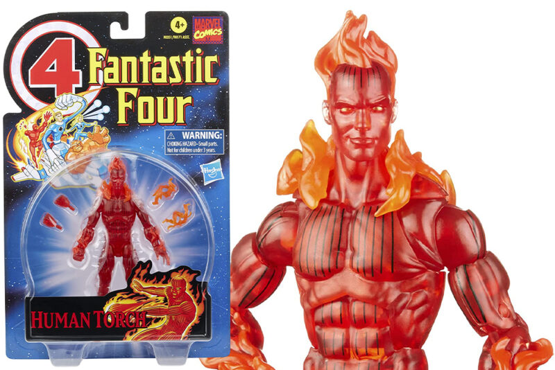 Marvel Legends: Fantastic Four Vintage Collection Action Figure Johnny Storm Human Torch 15 cm