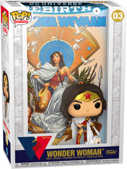 DC Rebirth POP! Comic Cover Vinyl Figure 80th Wonder Woman (Rebirth) On Throne 9 cm