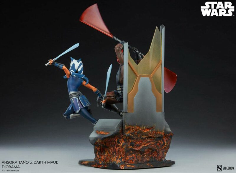 Star Wars: The Clone Wars Diorama Ahsoka Tano vs Darth Maul 51 cm - immagine 3
