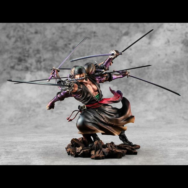 One Piece Excellent Model P.O.P PVC Statue SA-Maximum Roronoa Zoro Ver. Demon Spirit Kyuutouryuu Asura 17 cm - immagine 6