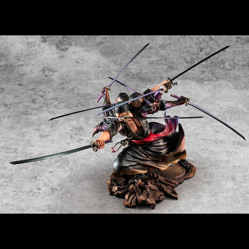One Piece Excellent Model P.O.P PVC Statue SA-Maximum Roronoa Zoro Ver. Demon Spirit Kyuutouryuu Asura 17 cm - immagine 4