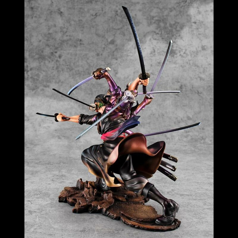 One Piece Excellent Model P.O.P PVC Statue SA-Maximum Roronoa Zoro Ver. Demon Spirit Kyuutouryuu Asura 17 cm - immagine 2