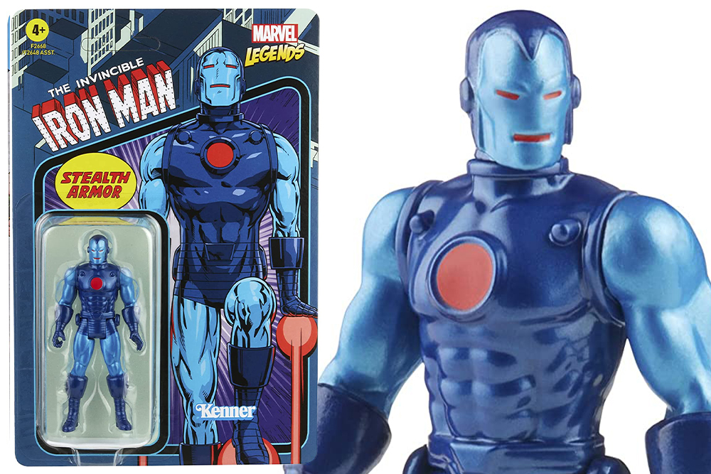 MARVEL LEGENDS RETRO STEALTH SUIT IRON MAN ACTION FIGURE 10 CM
