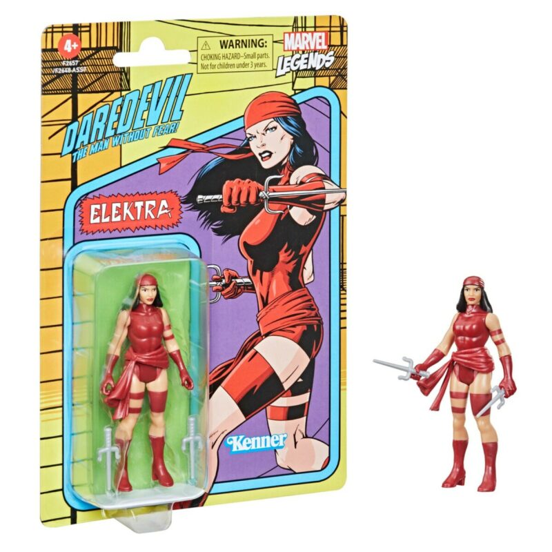 MARVEL LEGENDS RETRO ELEKTRA ACTION FIGURE 10 CM