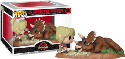 Jurassic Park POP! Vinyl Figure Dr. Ellie Sattler with Triceratops Movie Moment Limited