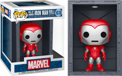 Marvel POP! Deluxe Vinyl Figure Hall of Armor Iron Man Model 8 Silver Centurion PX Exclusive 9 cm