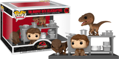 Jurassic Park POP! Vinyl Figure Tim Murphy with Velociraptors Movie Moment Limited