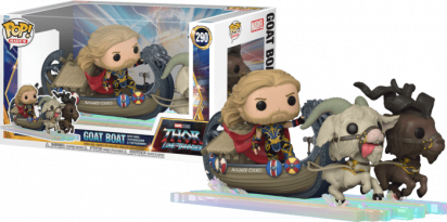 Thor: Love & Thunder POP! Rides Super Deluxe Vinyl Figure Thor & Goat Boat 13 cm