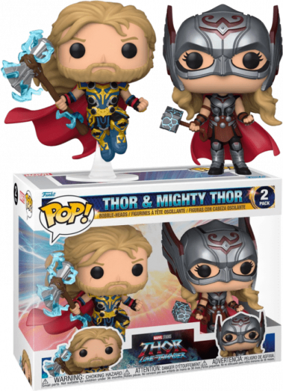 Thor: Love & Thunder POP! 2-pack Vinyl Figures Thor & Mighty Thor Limited 9 cm