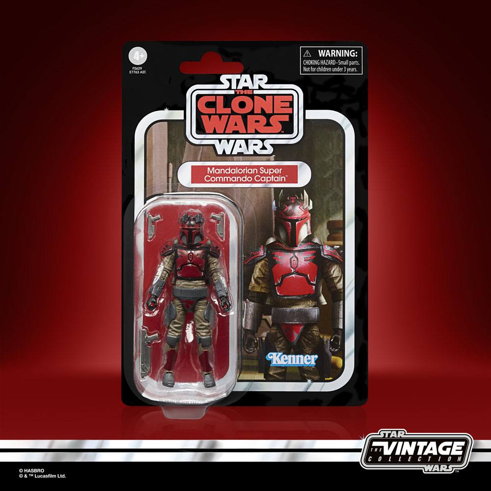Star Wars: The Clone Wars Vintage Collection Action Figure 2023 Mandalorian Super Commando Captain 10 cm