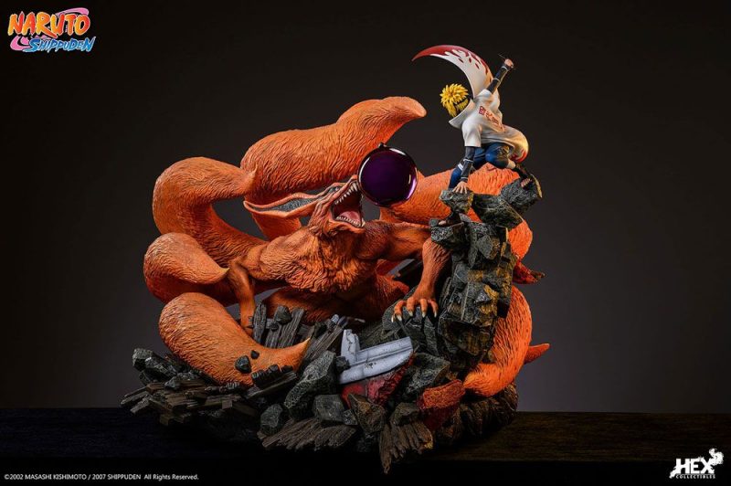 Naruto Shippuden Statue 1/8 Battle of Destiny Namikaze Minato vs Kurama 59 cm - immagine 2