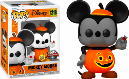 Disney Halloween POP! Vinyl Figure Mickey Mouse as Halloween Pumpkin Glow in the Dark Limited 9 cm