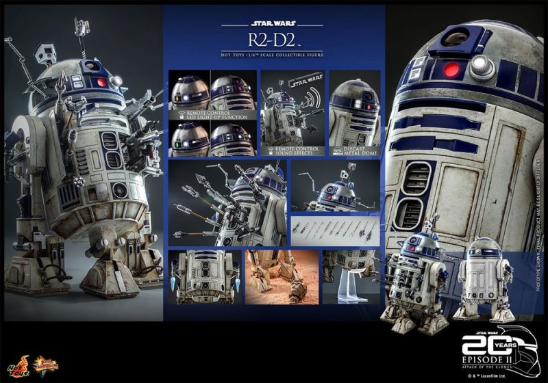 Star Wars: Episode II Action Figure 1/6 R2-D2 18 cm - immagine 3