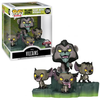 Disney Villains Assemble POP! Disney Vinyl Figure Scar with Hyenas Diorama Deluxe Limited