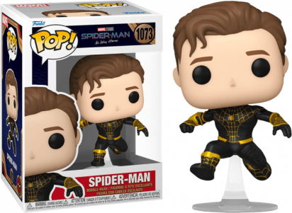 Spider-Man: No Way Home POP! Vinyl Figure Spider-Man Unmasked Black Suit Limited 9 cm