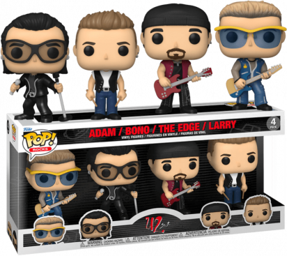 U2 POP! 4-pack Vinyl Figures Bono, Larry, Edge & Adam Zoo Tv 9 cm Limited