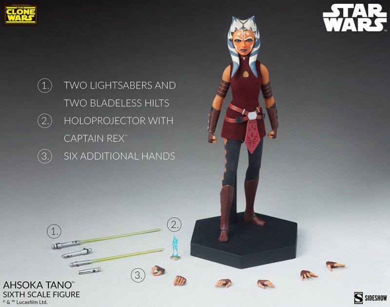 Star Wars The Clone Wars Action Figure 1/6 Ahsoka Tano 27 cm - immagine 7