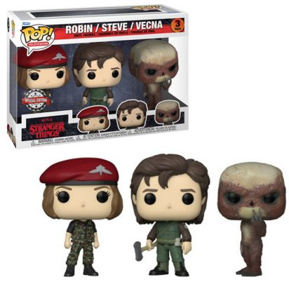Stranger Things 4 POP! TV 3-pack Vinyl Figures Robin, Steve & Vecna Limited 9 cm