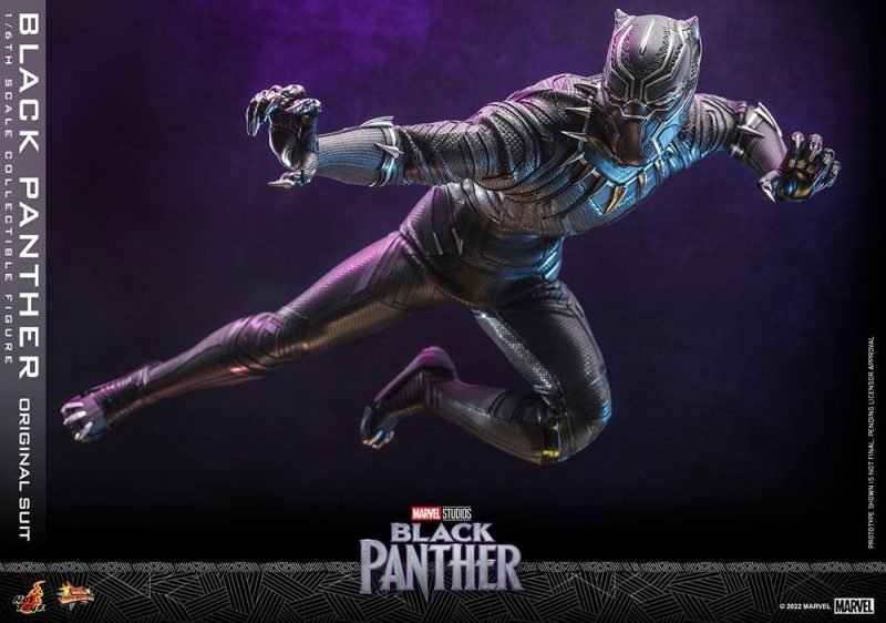 Black Panther Movie Masterpiece Action Figure 1/6 Black Panther (Original Suit) 31 cm - immagine 5