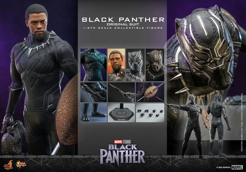 Black Panther Movie Masterpiece Action Figure 1/6 Black Panther (Original Suit) 31 cm - immagine 7