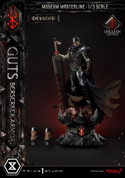 Berserk Museum Masterline Statue 1/3 Guts Berserker Armor Unleash Edition Deluxe Bonus Version 121 cm