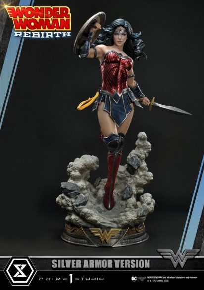 DC Comics Statue 1/3 Wonder Woman Rebirth Silver Armor Version 75 cm