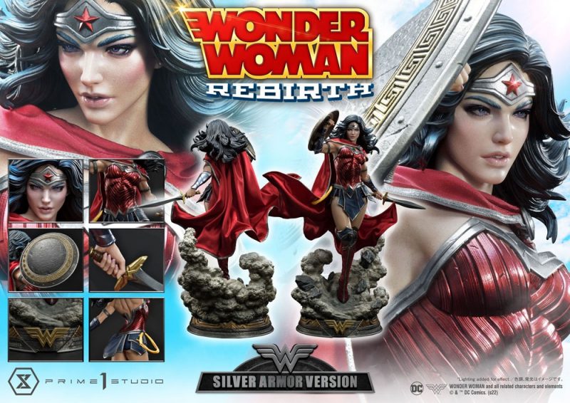 DC Comics Statue 1/3 Wonder Woman Rebirth Silver Armor Version 75 cm - immagine 8