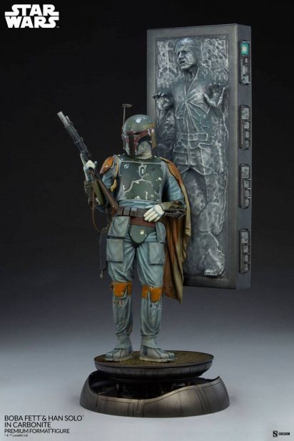 Star Wars Premium Format Statue Boba Fett and Han Solo in Carbonite 70 cm