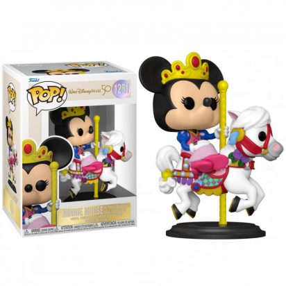 Walt Disney Word 50th Anniversary POP! Disney Vinyl Figure Minnie Mouse on Prince Charming Regal Carrousel 9 cm