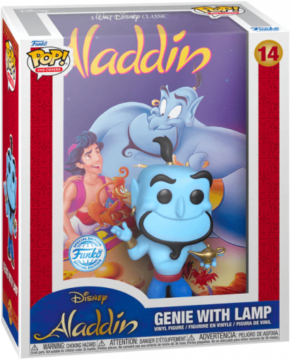 Aladdin (1992) POP! Disney Vinyl Figure Genie with Lamp VHS Covers Limited
