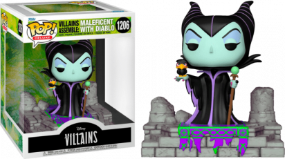 Disney Villains Assemble POP! Disney Vinyl Figure Maleficent with Diablo Diorama Deluxe Limited