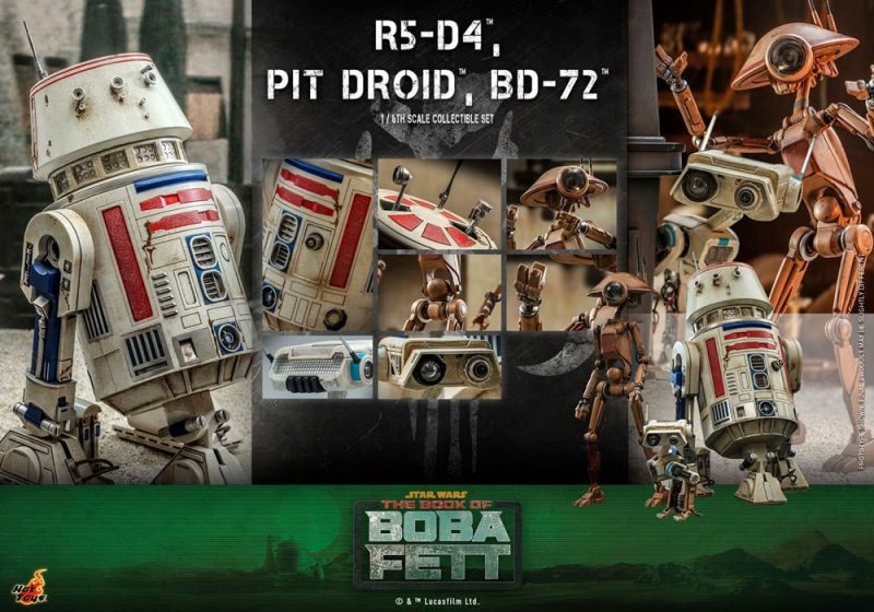Star Wars The Mandalorian Action Figures 1/6 R5-D4, Pit Droid, & BD-72 - immagine 6