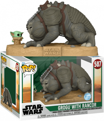 Star Wars: The Book of Boba Fett Super Sized Jumbo POP! Vinyl Figure Grogu with Rancor 25 cm