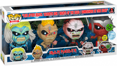Iron Maiden POP! 4-pack Vinyl Figure Eddie Glow in the Dark 9 cm Limited