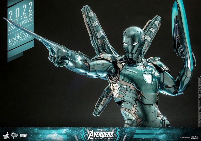 Avengers: Endgame Diecast Action Figure 1/6 Iron Man Mark LXXXV (Holographic Version) 2022 Toy Fair Exclusive 33 cm - immagine 4