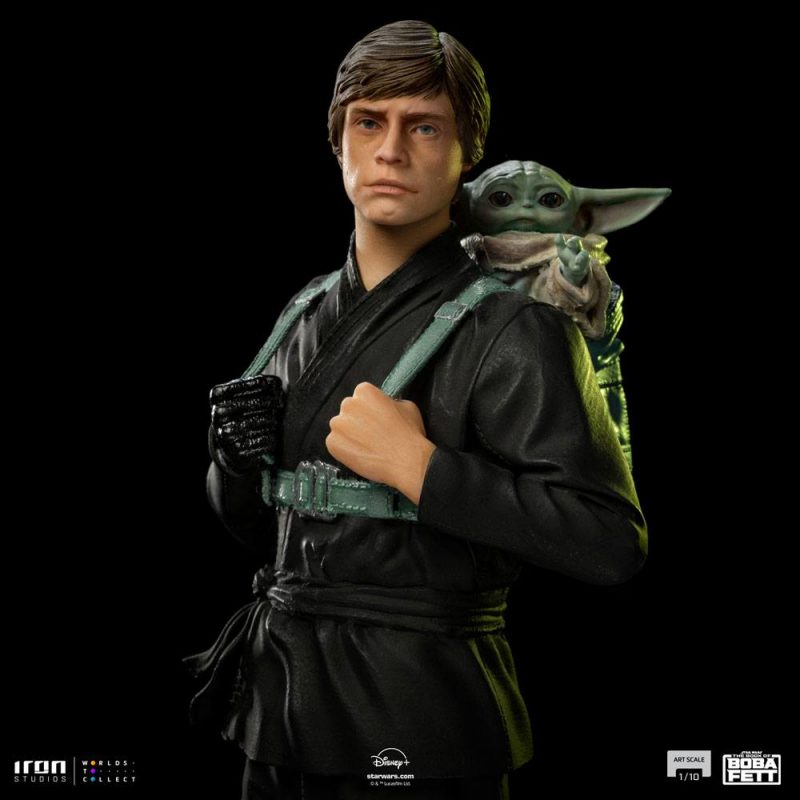 Star Wars Book of Boba Fett Art Scale Statue 1/10 Luke Skywalker & Grogu Training 20 cm - immagine 5