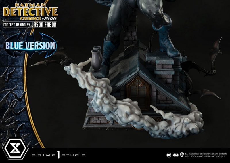 DC Comics Statue Batman Detective Comics #1000 Concept Design by Jason Fabok Blue Version 105 cm - immagine 5