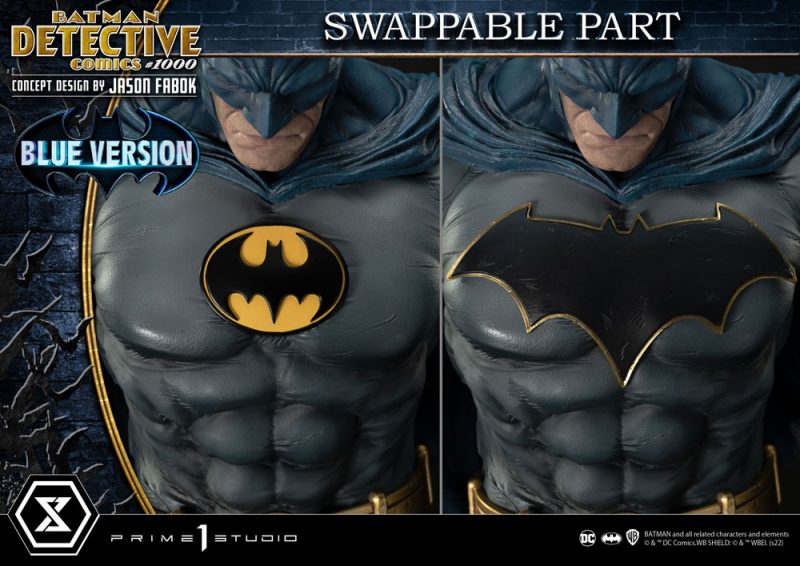 DC Comics Statue Batman Detective Comics #1000 Concept Design by Jason Fabok Blue Version 105 cm - immagine 7