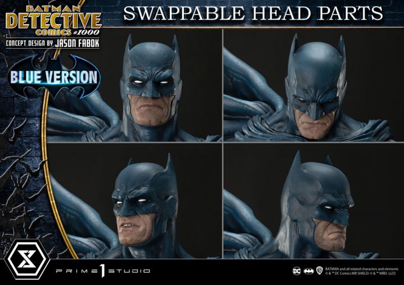 DC Comics Statue Batman Detective Comics #1000 Concept Design by Jason Fabok Blue Version 105 cm - immagine 8