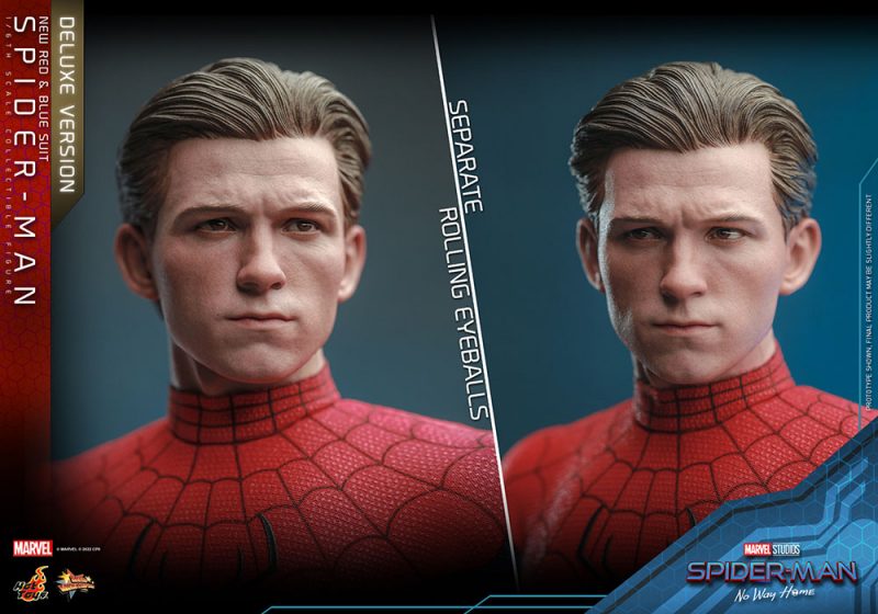 Spider-Man: No Way Home Movie Masterpiece Action Figure 1/6 Spider-Man (New Red and Blue Suit) (Deluxe Version) 28 cm - immagine 4