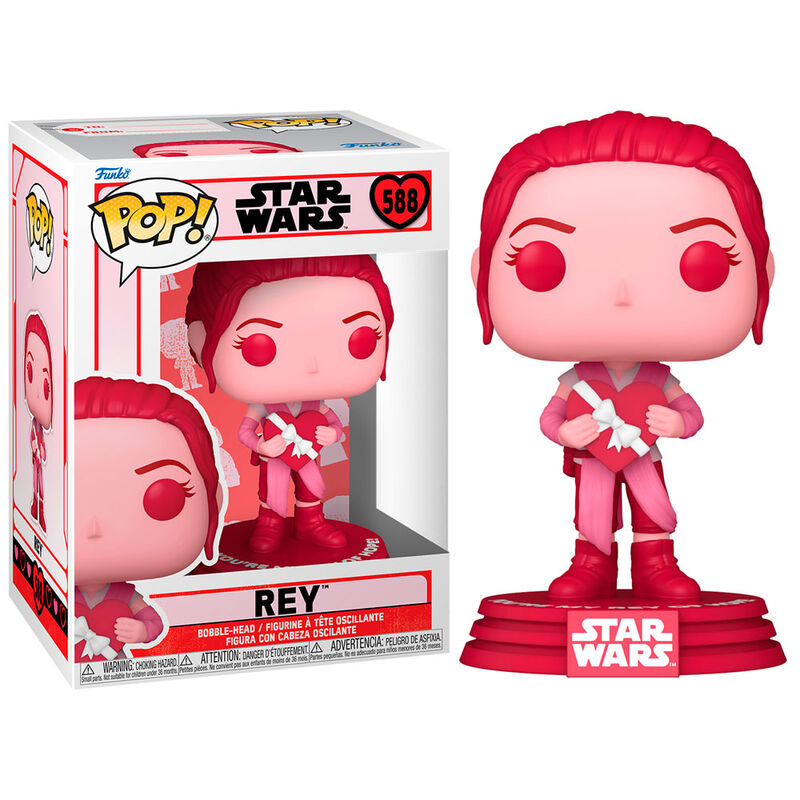 Star Wars Valentines POP! Star Wars Vinyl Figure Rey 9 cm - Base Luna Italy