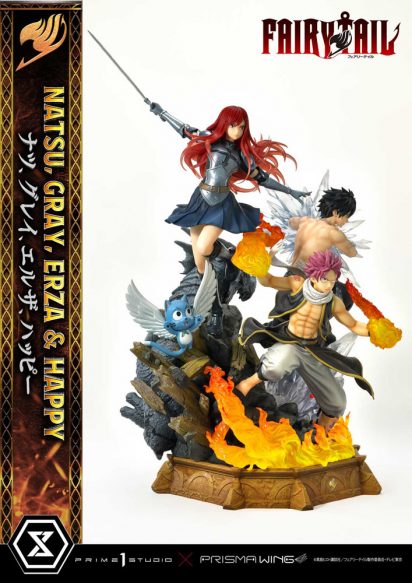 Fairy Tail PVC Statue 1/7 Natsu, Gray, Erza, Happy 57 cm