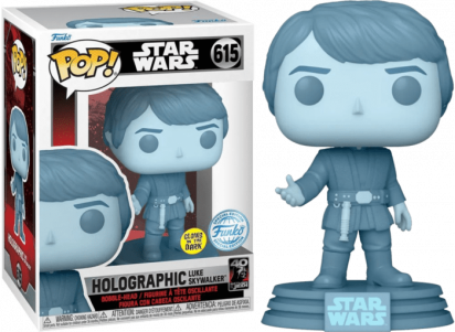 Star Wars Episode VI: Return of The Jedi POP! Star Wars 40th Anniversary Vinyl Figure Luke Skywalker Holographic Glow in the Dark Limited 9 cm