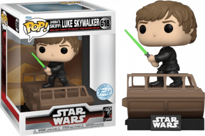 Star Wars Episode VI: Return of The Jedi POP! Star Wars 40th Anniversary Deluxe Vinyl Figure Luke Skywalker Jabba's Skiff Limited 9 cm