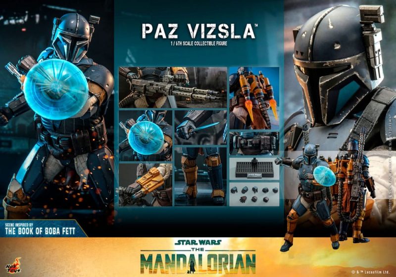 Star Wars The Mandalorian Action Figure 1/6 Paz Vizsla 32 cm - immagine 5